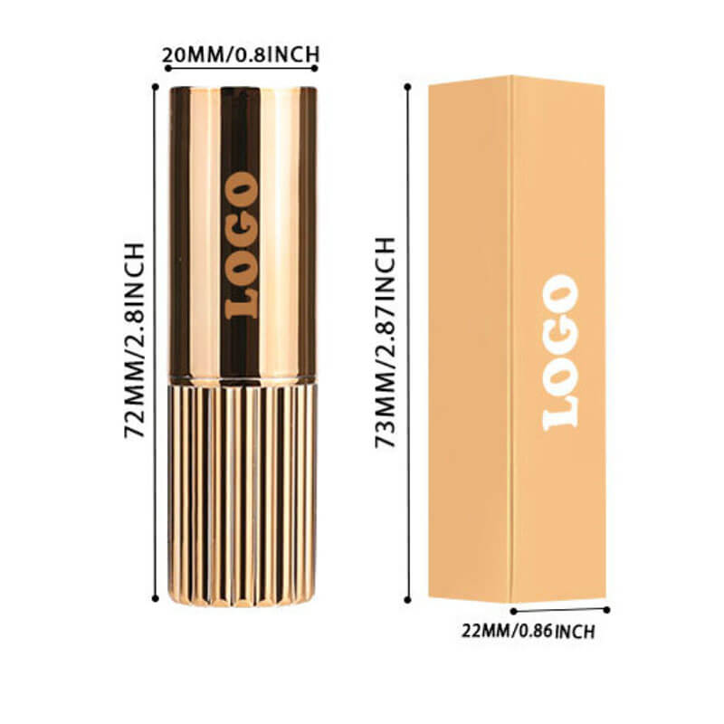 24-color Gold Round Tube Matte Lipstick