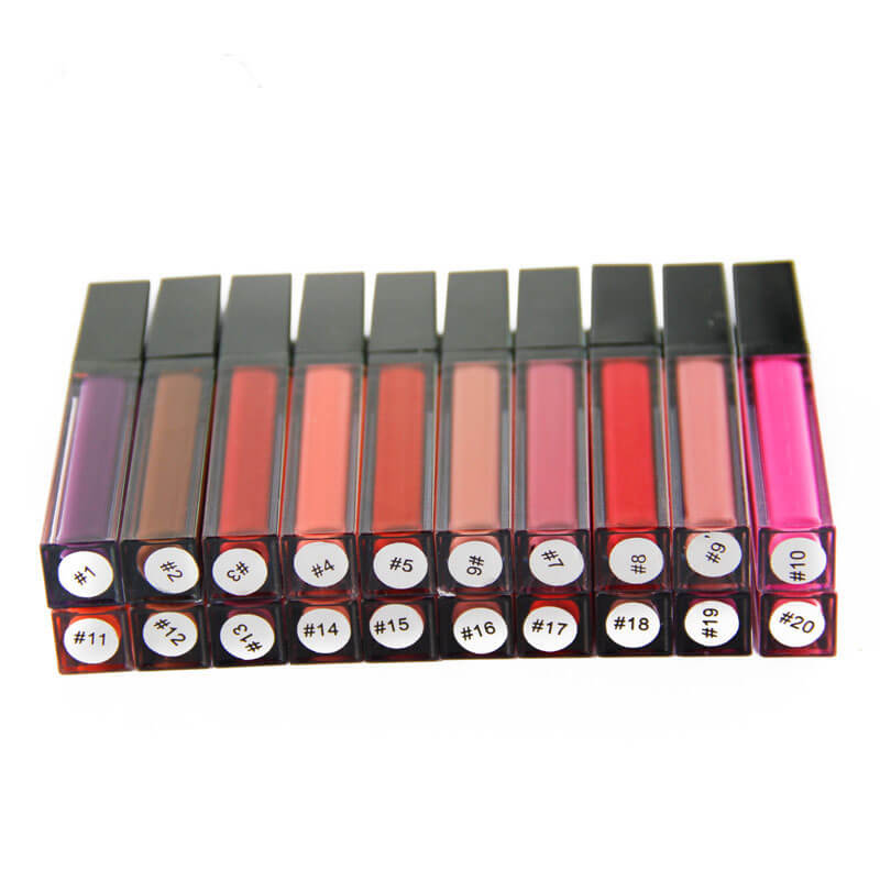 43-color Black Lid Square Tube Matte Liquid Lipsticks (#31-#43)