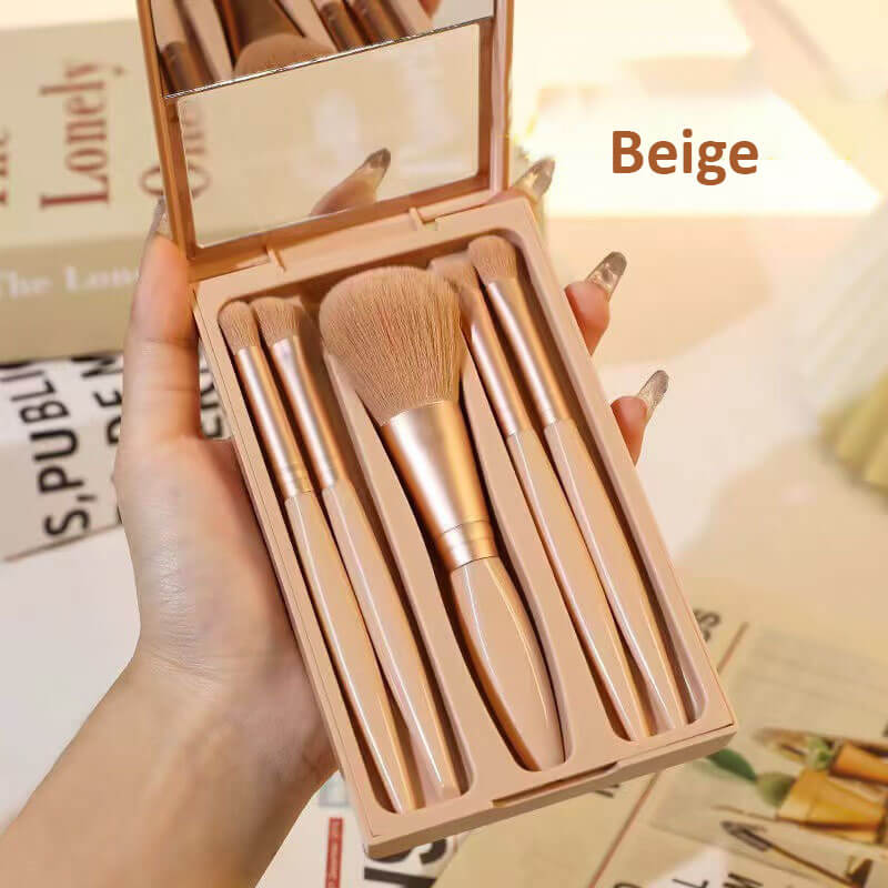 4-type of 5pcs Makeup Brushes with Mirror