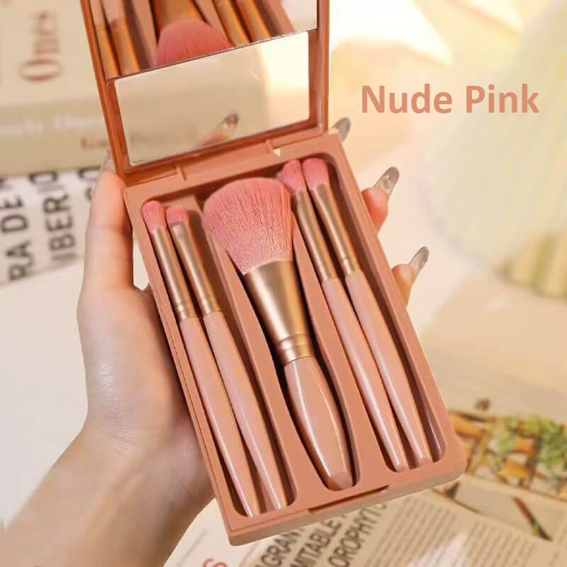 4-type of 5pcs Makeup Brushes with Mirror