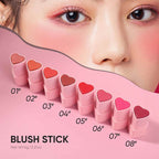 8-Color Heart-Shaped Blush Stick