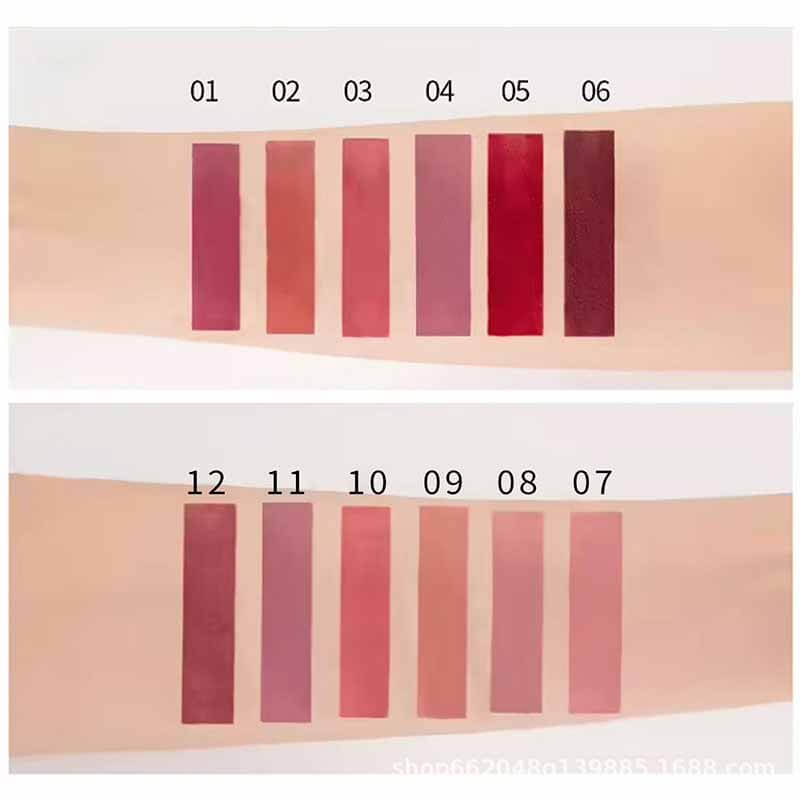 12-color Matte Liquid Lipstick