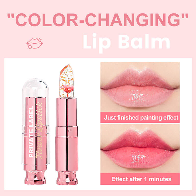 5-color Flower Thermochromic/ Color Chnage Lip Balm