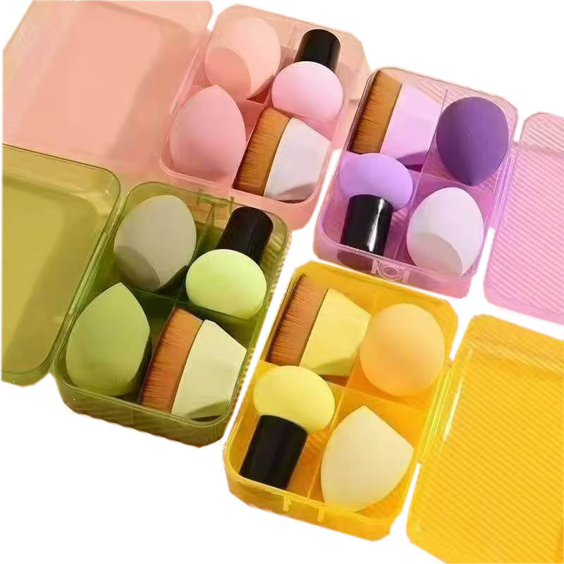 4-set of 4-piece Makeup Brush and Sponge
