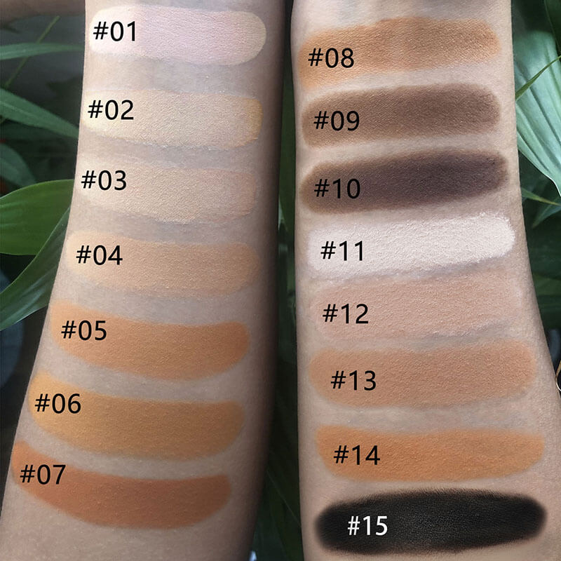 15-color Natural and  Long-lasting Makeup Compact Powder