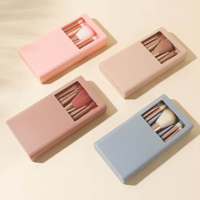 4-type of 5pcs Makeup Brushes with Mirror
