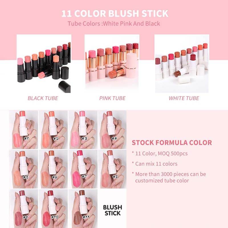 3-type of 11-color Blush Stick