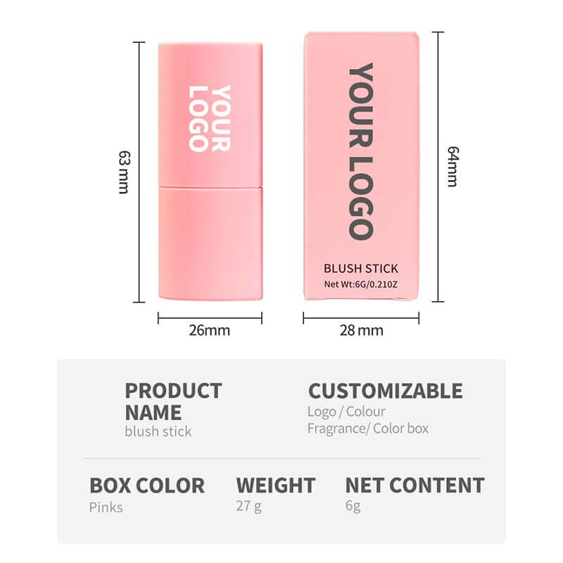 8-Color Heart-Shaped Blush Stick