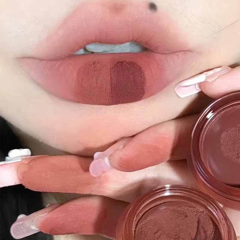 6-color Small Round Jar Mushroom Lip Mud