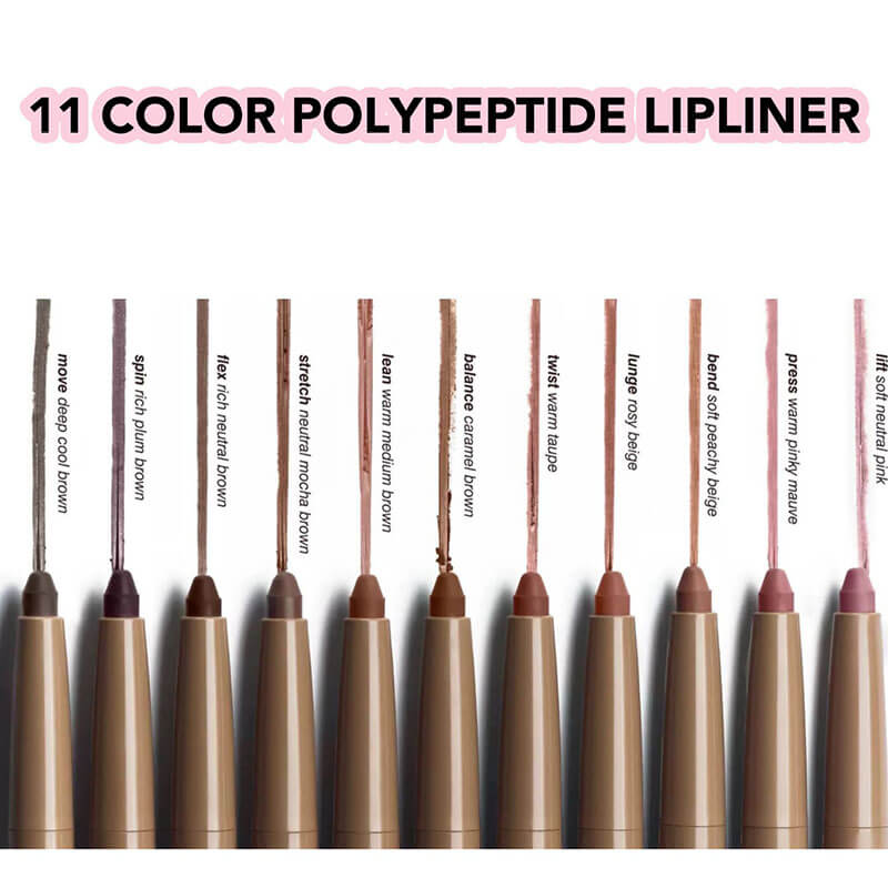 11-color Double-headed Smooth Polypeptide Lip Liner