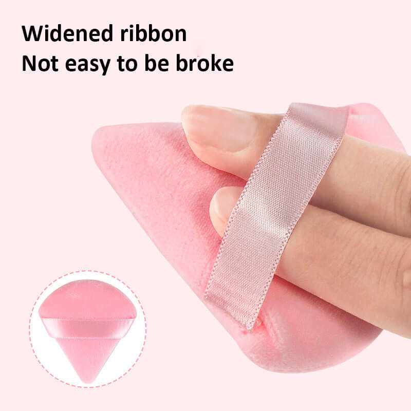11-color Triangular Flocking Powder Puff 6pcs in box(70*65mm)
