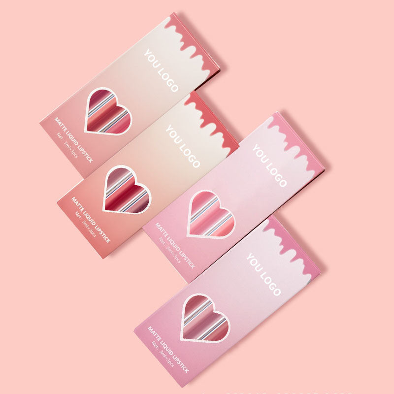 4-color Lip Set Three-piece Liquid Lipstick