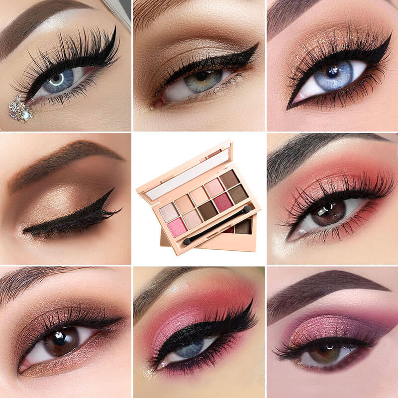 10-color Nude Earth Tone Eyeshadow Palette