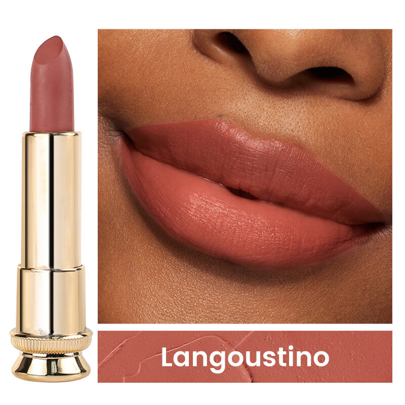 12-color Velvet Nonstick Black Gold Tube Matte Neutral Lipstick