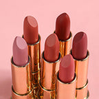 12-color Velvet Nonstick Black Gold Tube Matte Neutral Lipstick