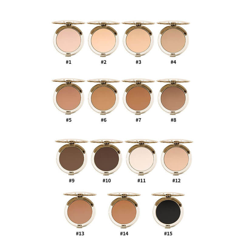 15-color Natural and  Long-lasting Makeup Compact Powder