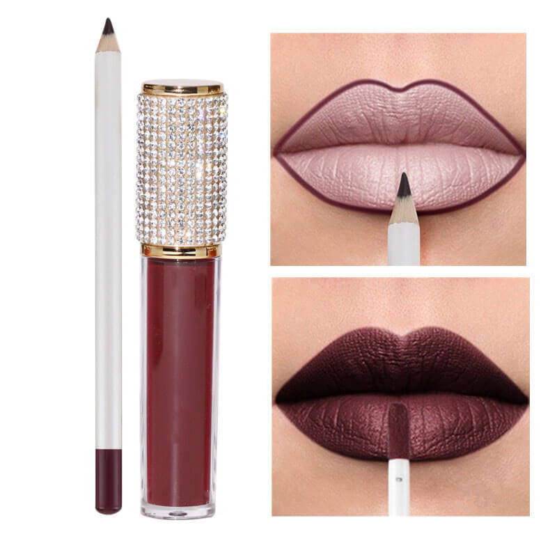20-color Lip Set for Diamond Lipstick & Lip Liner