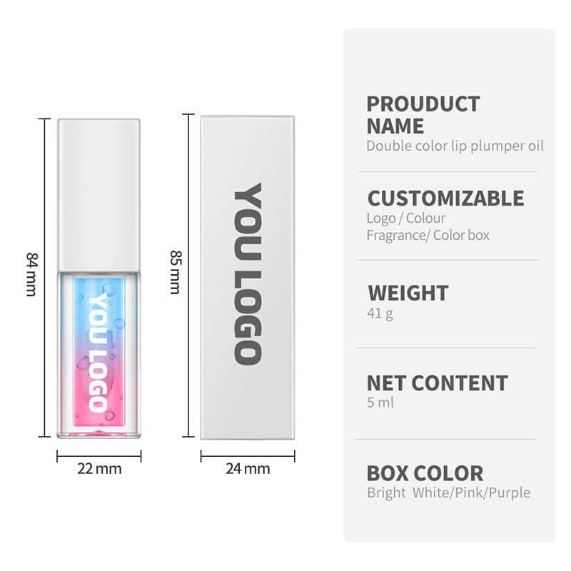 5-color Dual-color Plant-based Fruit Lip Oil