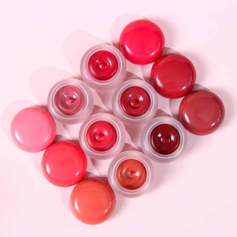 6-color Small Round Jar Mushroom Lip Mud