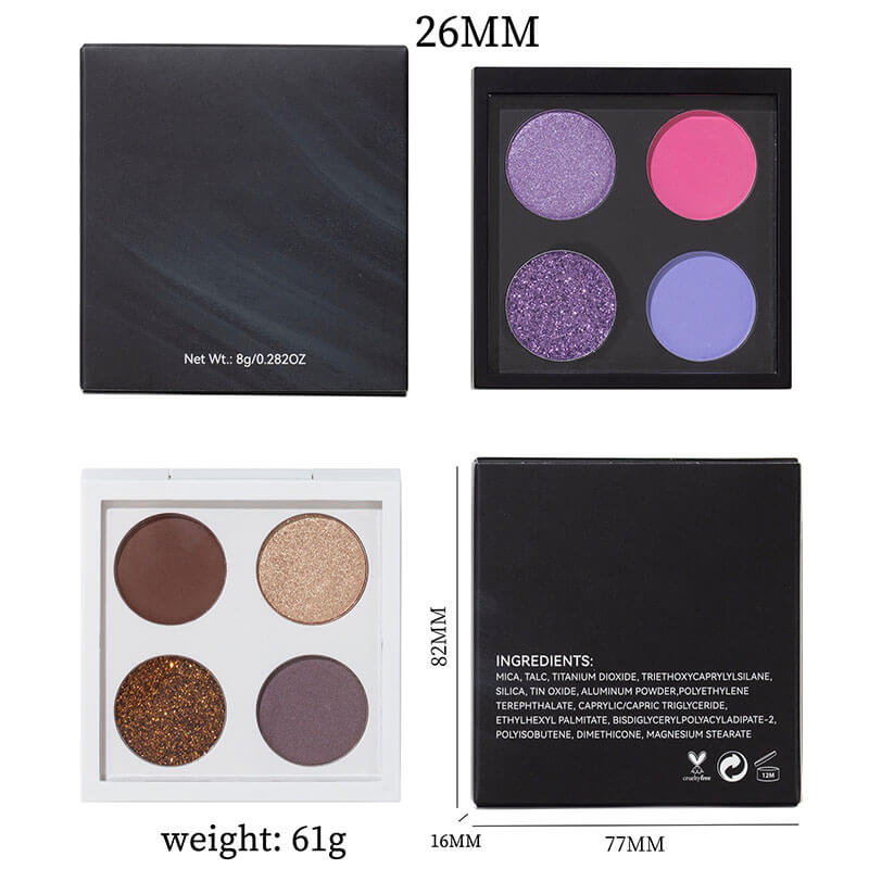 4-color DIY Eyeshadow Palette (Hard Plastic Pan)