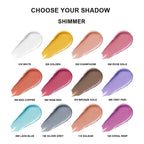 18-color Squeeze Tube Liquid Eyeshadow