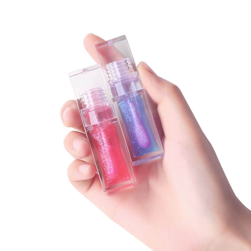 13-color Transparent Water-drop Square Tube Temperature-changing Lip Oil