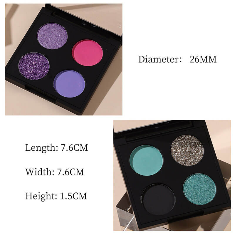 4-color DIY Eyeshadow Palette (Hard Plastic Pan)