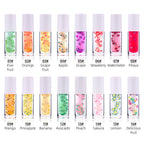 16-color Big brush Chubby tube fruit Vegan Clear Lip Oil