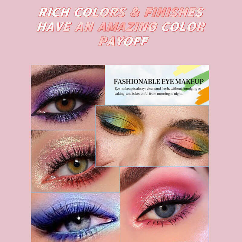 10-style of 3-color Eyeshadow Palette with Brush