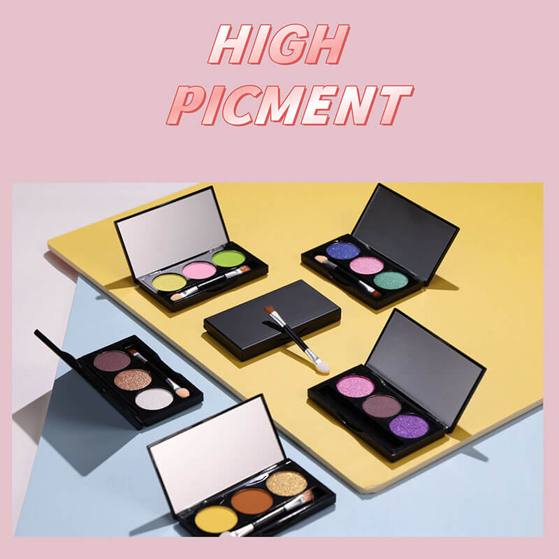 10-style of 3-color Eyeshadow Palette with Brush