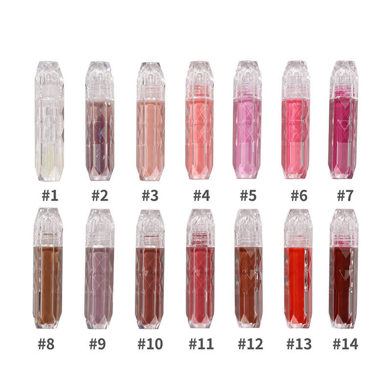 14-color Mirror Lip Gloss with Rhumbatron Tube