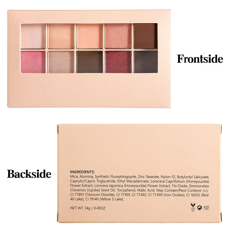 10-color Nude Earth Tone Eyeshadow Palette