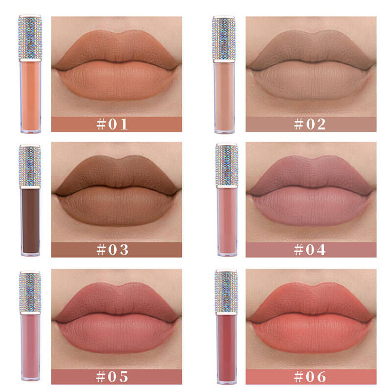 24-color Diamond Non-sticky matte liquid lipstick
