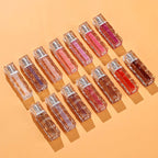 14-color Mirror Lip Gloss with Wavy Tube