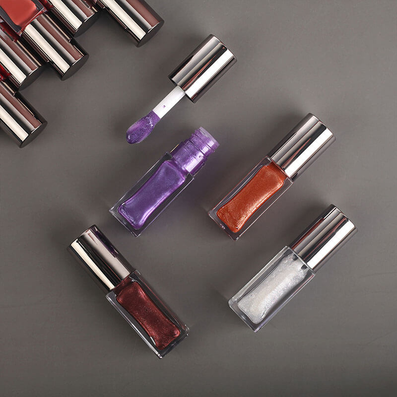 26-color Silver-black round lid square tube pearlescent Lip Gloss