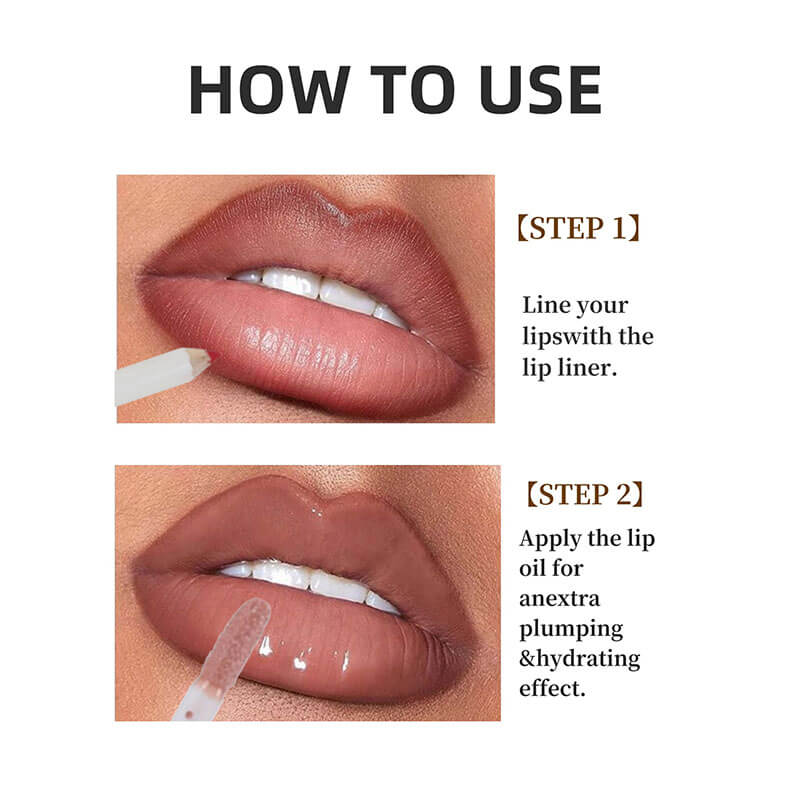 20-color Lip Set for Lip Gloss & Lip Liner