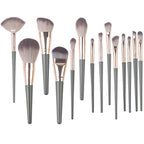 14pcs Green Cloud Makeup Brushes