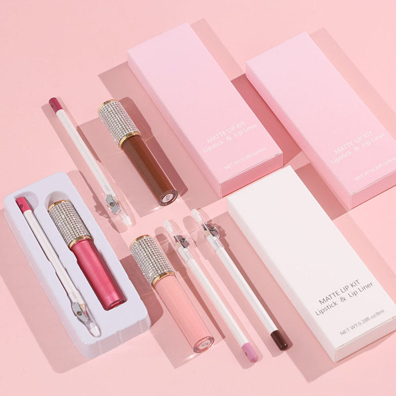20-color Lip Set for Diamond Lipstick & Lip Liner