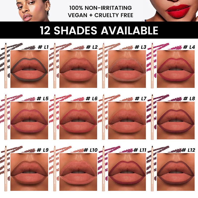 12-color Lip Liner Waterproof Long-lasting Non-removal Matte