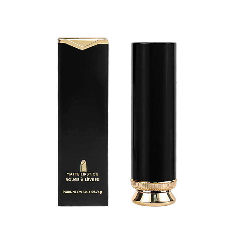 12-color Velvet Nonstick Black Gold Tube Matte Neutral Lipstick