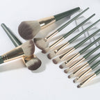 14pcs Green Cloud Makeup Brushes