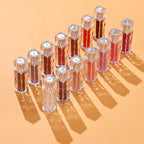 14-color Mirror Lip Gloss with Wavy Tube