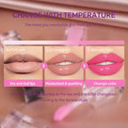 3-color Lip Oil Transparent Square Tube(Temperature Color Changing)