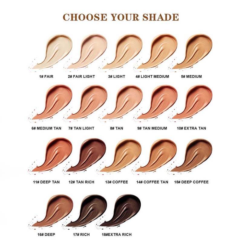 18-shade Liquid Foundation