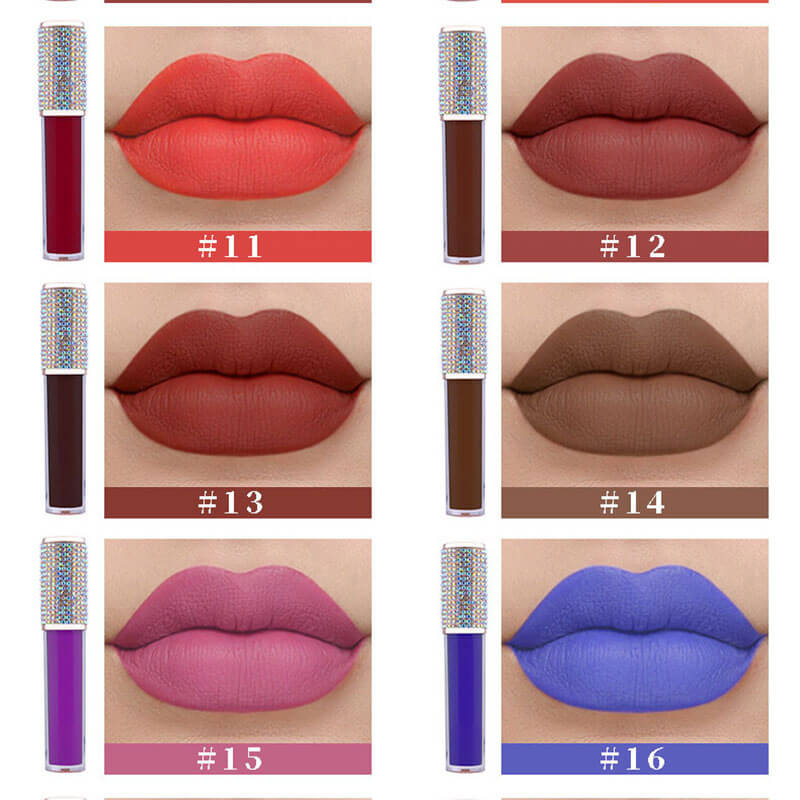 24-color Diamond Non-sticky matte liquid lipstick