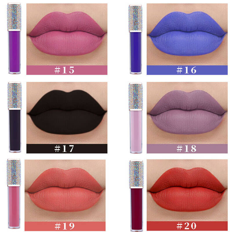 24-color Diamond Non-sticky matte liquid lipstick