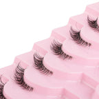 10 Pairs of Half-eye False Eyelashes with Transparent Tape