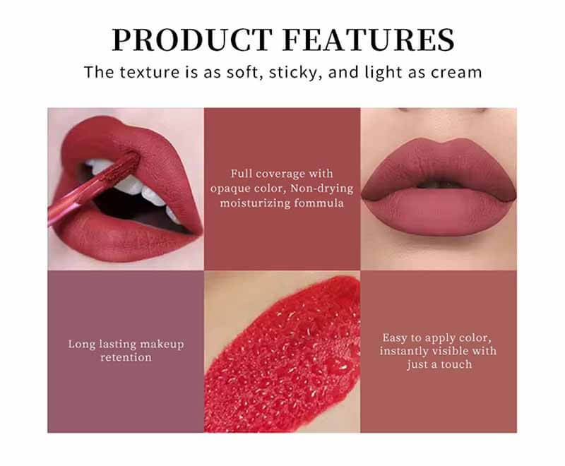 12-color Matte Liquid Lipstick