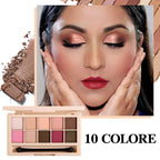 10-color Nude Earth Tone Eyeshadow Palette