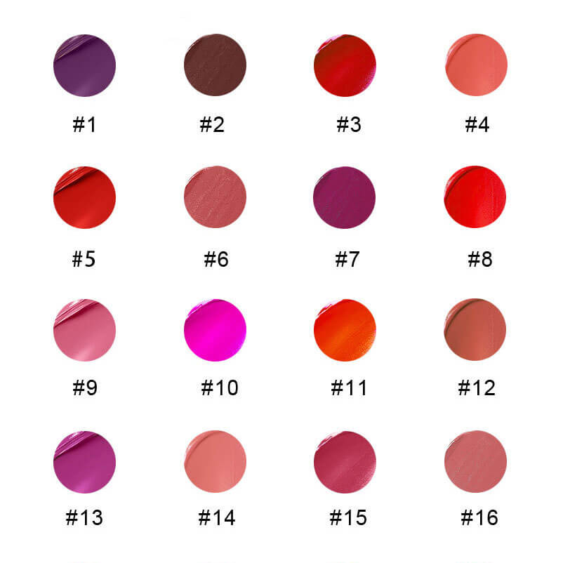 43-color Black Lid Square Tube Matte Liquid Lipsticks (#31-#43)